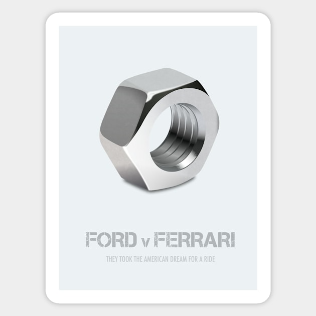 Ford v Ferrari - Alternative Movie Poster Sticker by MoviePosterBoy